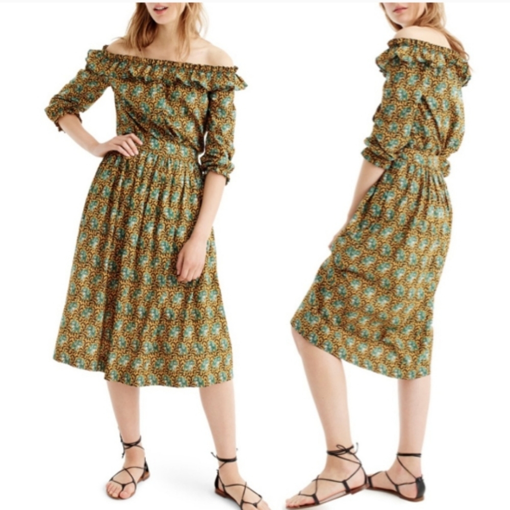 J. Crew Ratti elephant print skirt and top set